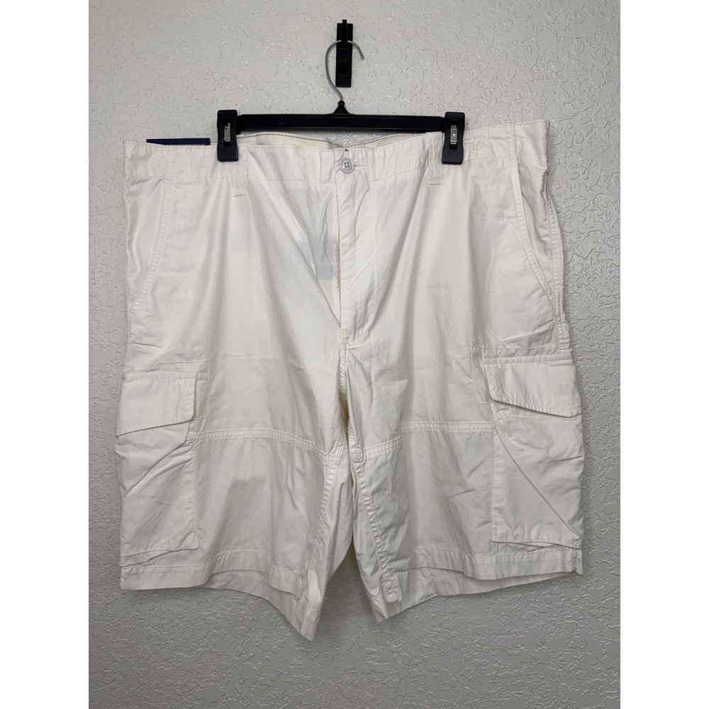Polo Ralph Lauren Mens Classic Fit Cargo Shorts White Cotton Drill Size 42